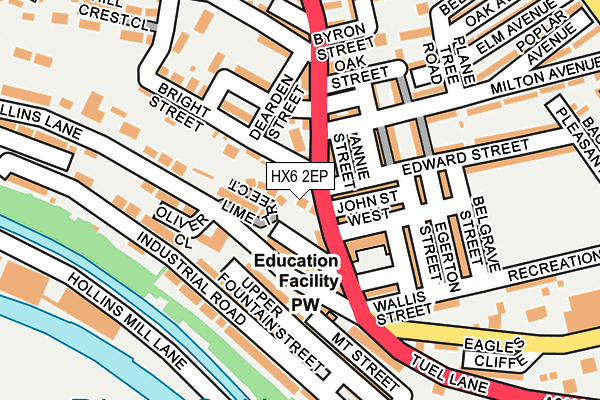 HX6 2EP map - OS OpenMap – Local (Ordnance Survey)