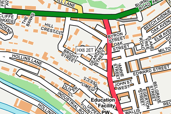 HX6 2ET map - OS OpenMap – Local (Ordnance Survey)