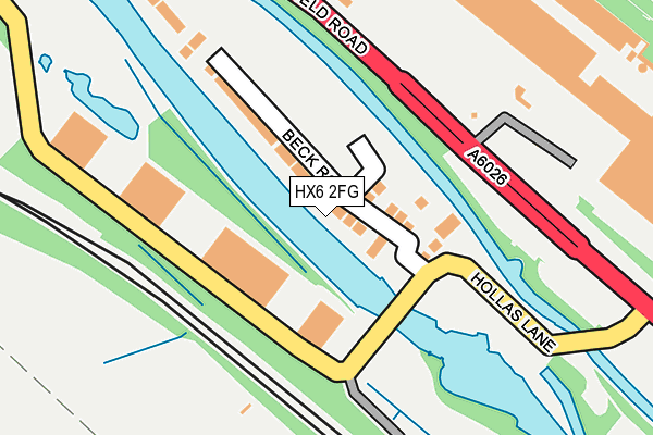 HX6 2FG map - OS OpenMap – Local (Ordnance Survey)