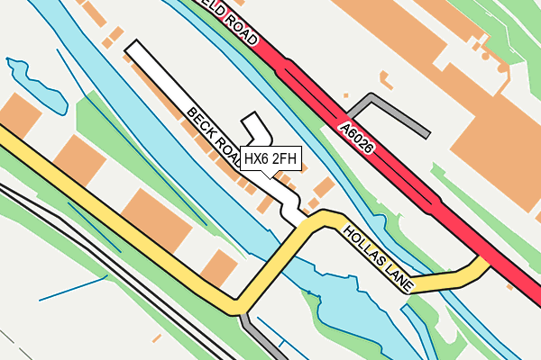 HX6 2FH map - OS OpenMap – Local (Ordnance Survey)