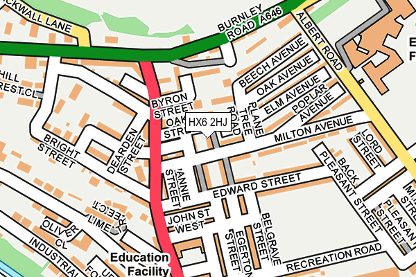 HX6 2HJ map - OS OpenMap – Local (Ordnance Survey)