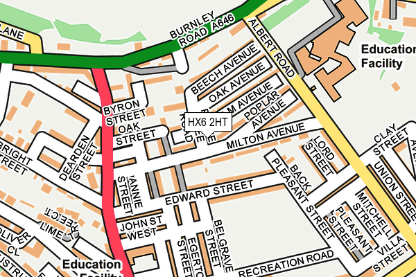 HX6 2HT map - OS OpenMap – Local (Ordnance Survey)