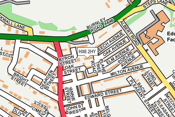 HX6 2HY map - OS OpenMap – Local (Ordnance Survey)