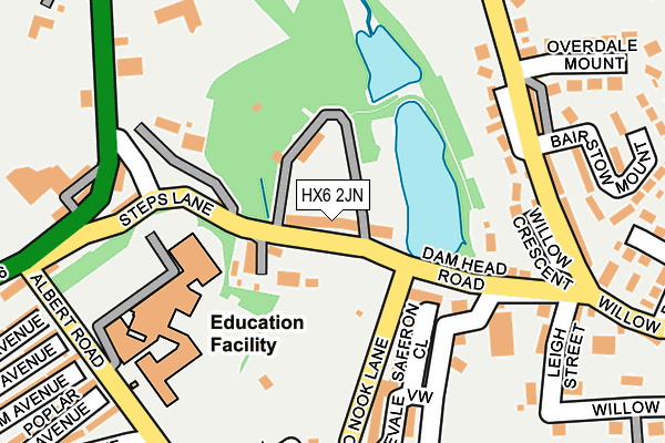 HX6 2JN map - OS OpenMap – Local (Ordnance Survey)