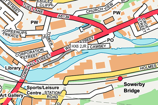 HX6 2JR map - OS OpenMap – Local (Ordnance Survey)