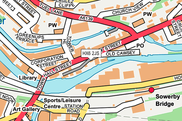 HX6 2JS map - OS OpenMap – Local (Ordnance Survey)