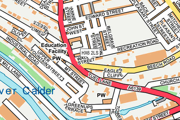 HX6 2LS map - OS OpenMap – Local (Ordnance Survey)