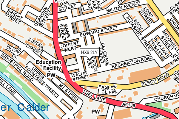 HX6 2LY map - OS OpenMap – Local (Ordnance Survey)