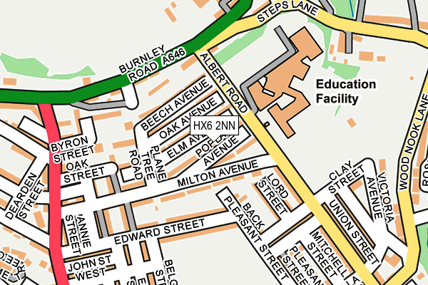 HX6 2NN map - OS OpenMap – Local (Ordnance Survey)
