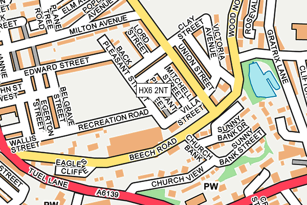 HX6 2NT map - OS OpenMap – Local (Ordnance Survey)
