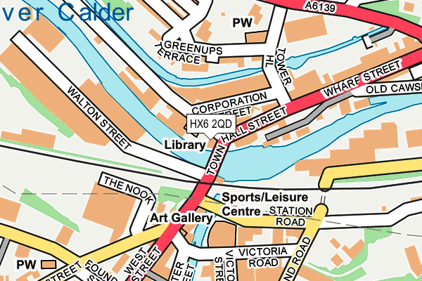 HX6 2QD map - OS OpenMap – Local (Ordnance Survey)