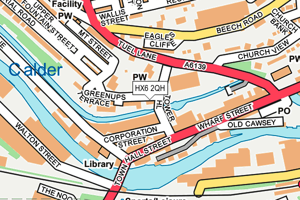 HX6 2QH map - OS OpenMap – Local (Ordnance Survey)