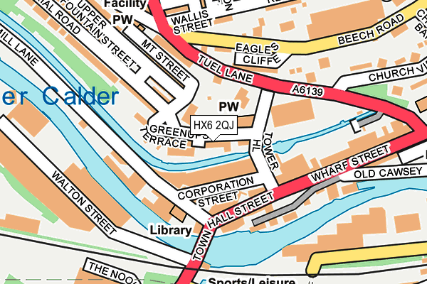 HX6 2QJ map - OS OpenMap – Local (Ordnance Survey)