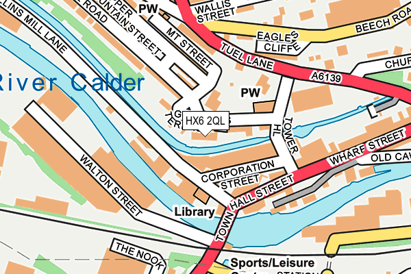 HX6 2QL map - OS OpenMap – Local (Ordnance Survey)