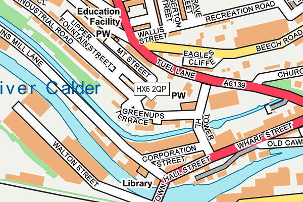 HX6 2QP map - OS OpenMap – Local (Ordnance Survey)