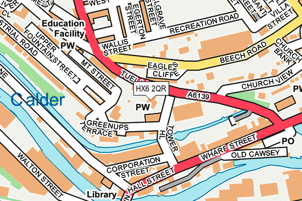 HX6 2QR map - OS OpenMap – Local (Ordnance Survey)