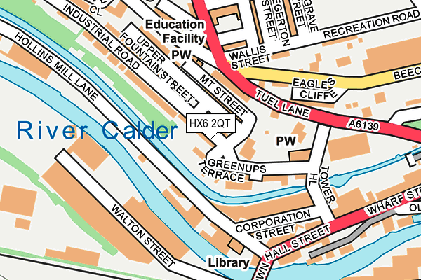 HX6 2QT map - OS OpenMap – Local (Ordnance Survey)