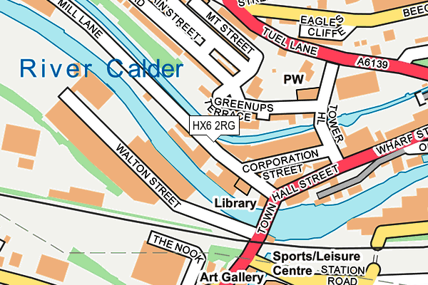 HX6 2RG map - OS OpenMap – Local (Ordnance Survey)