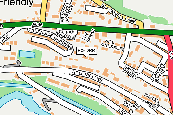 HX6 2RR map - OS OpenMap – Local (Ordnance Survey)