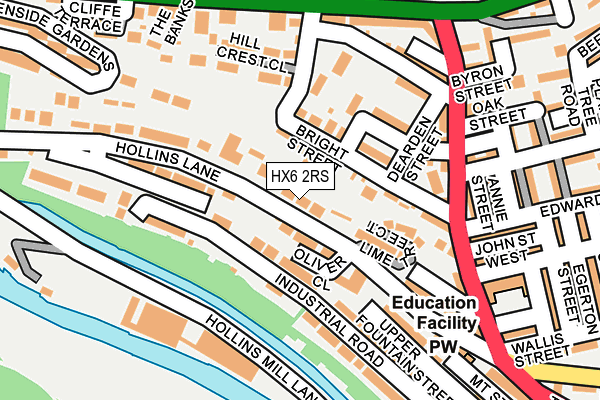 HX6 2RS map - OS OpenMap – Local (Ordnance Survey)