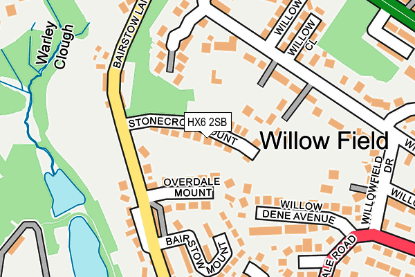 HX6 2SB map - OS OpenMap – Local (Ordnance Survey)