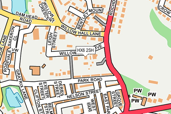 HX6 2SH map - OS OpenMap – Local (Ordnance Survey)