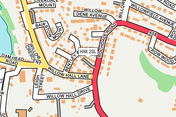 HX6 2SL map - OS OpenMap – Local (Ordnance Survey)