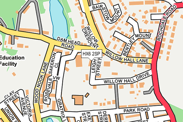 HX6 2SP map - OS OpenMap – Local (Ordnance Survey)