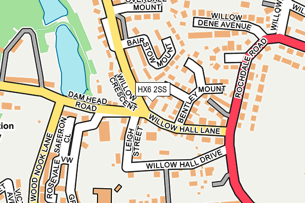 HX6 2SS map - OS OpenMap – Local (Ordnance Survey)