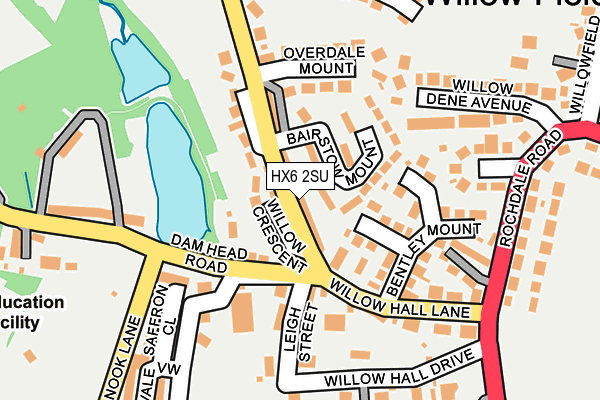 HX6 2SU map - OS OpenMap – Local (Ordnance Survey)