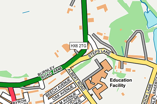 HX6 2TG map - OS OpenMap – Local (Ordnance Survey)