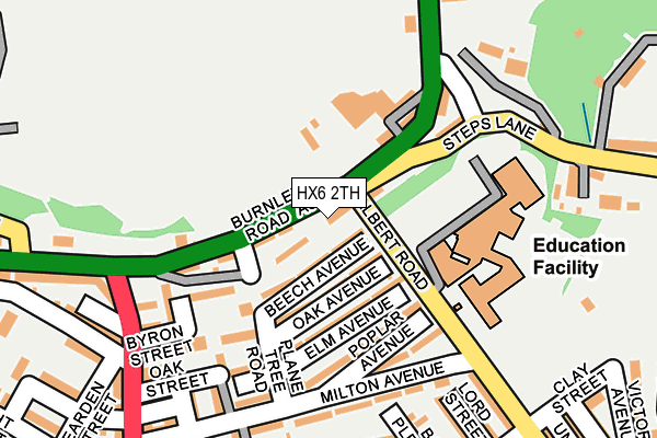 HX6 2TH map - OS OpenMap – Local (Ordnance Survey)