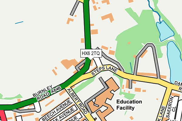 HX6 2TQ map - OS OpenMap – Local (Ordnance Survey)