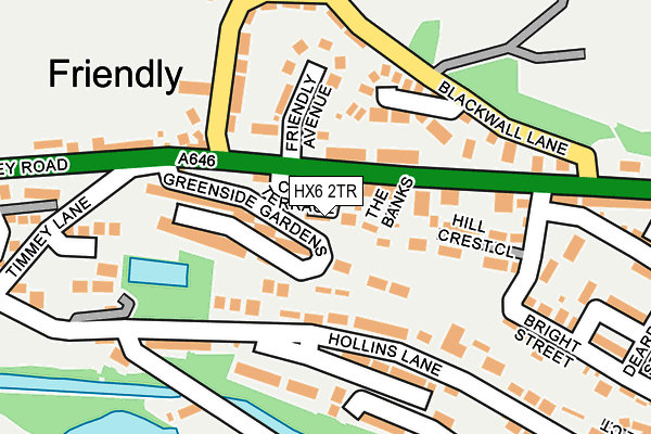 HX6 2TR map - OS OpenMap – Local (Ordnance Survey)