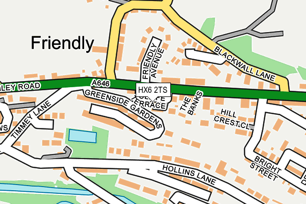 HX6 2TS map - OS OpenMap – Local (Ordnance Survey)