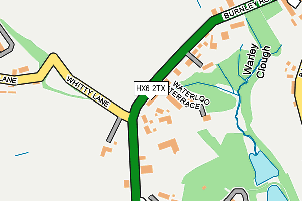 HX6 2TX map - OS OpenMap – Local (Ordnance Survey)