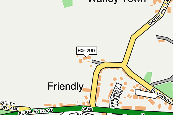 HX6 2UD map - OS OpenMap – Local (Ordnance Survey)