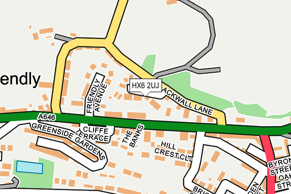 HX6 2UJ map - OS OpenMap – Local (Ordnance Survey)