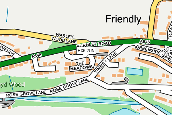 HX6 2UN map - OS OpenMap – Local (Ordnance Survey)