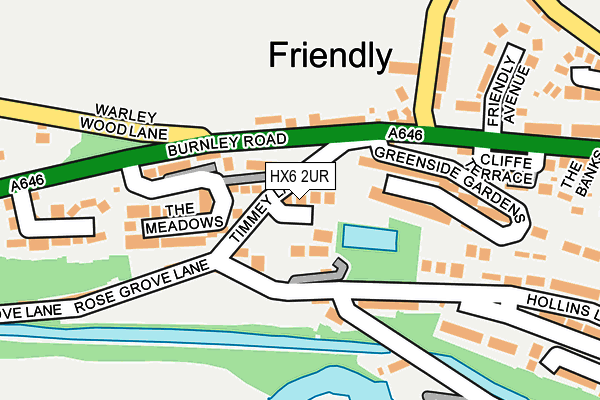 HX6 2UR map - OS OpenMap – Local (Ordnance Survey)