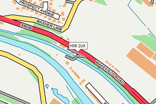 HX6 2UX map - OS OpenMap – Local (Ordnance Survey)