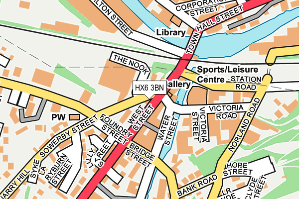 HX6 3BN map - OS OpenMap – Local (Ordnance Survey)