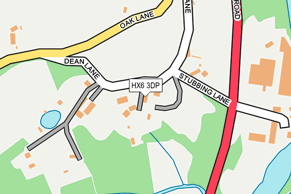 HX6 3DP map - OS OpenMap – Local (Ordnance Survey)