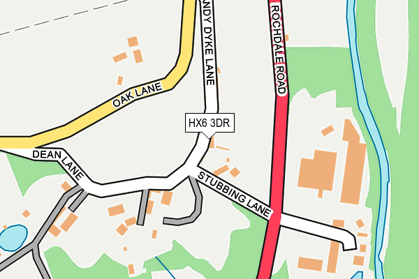 HX6 3DR map - OS OpenMap – Local (Ordnance Survey)