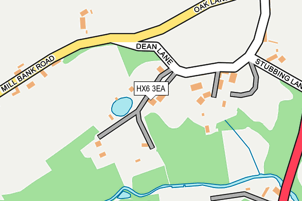 HX6 3EA map - OS OpenMap – Local (Ordnance Survey)