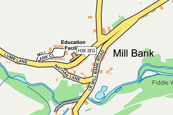 HX6 3EG map - OS OpenMap – Local (Ordnance Survey)