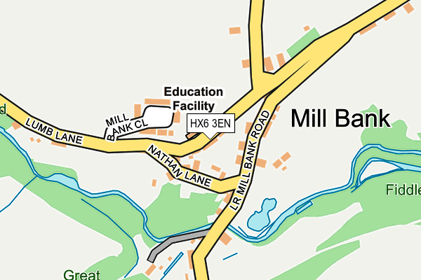 HX6 3EN map - OS OpenMap – Local (Ordnance Survey)