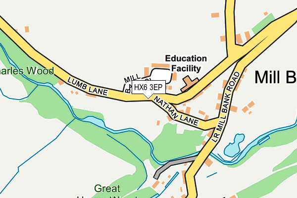 HX6 3EP map - OS OpenMap – Local (Ordnance Survey)