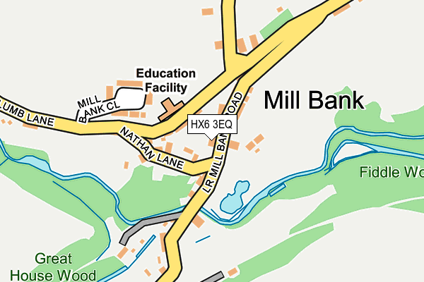 HX6 3EQ map - OS OpenMap – Local (Ordnance Survey)