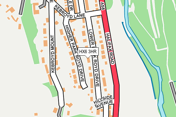 HX6 3HR map - OS OpenMap – Local (Ordnance Survey)